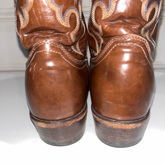 Justin Brown Cowboy Boots - Picture 7 of 8